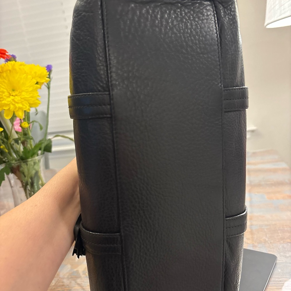 Bally Black Leather Bag with Silver Plaque - Picture 4 of 4